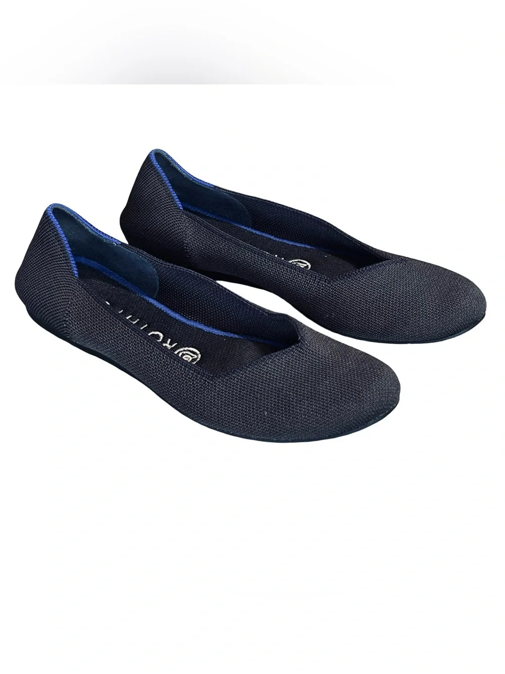Rothy’s Women’s 7.5 Navy Blue Ballet Flats Solid Knit Round Toe Stretch Washable - Picture 5 of 10